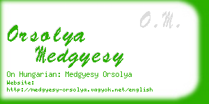 orsolya medgyesy business card